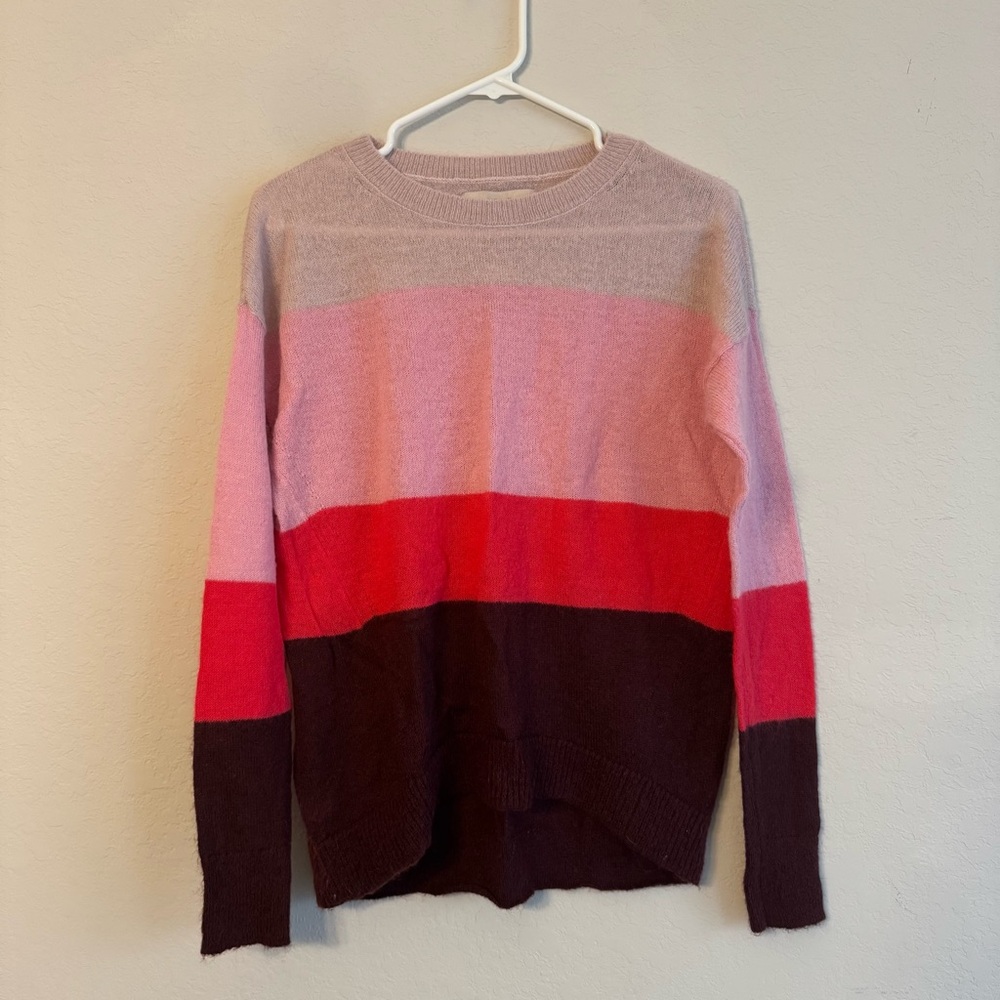 LOFT Colorblock Striped Sweater XS